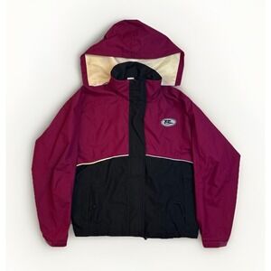 Vintage Road Runner Gore-tex Windbreaker Rain Jacket Burgundy Black Womens Small